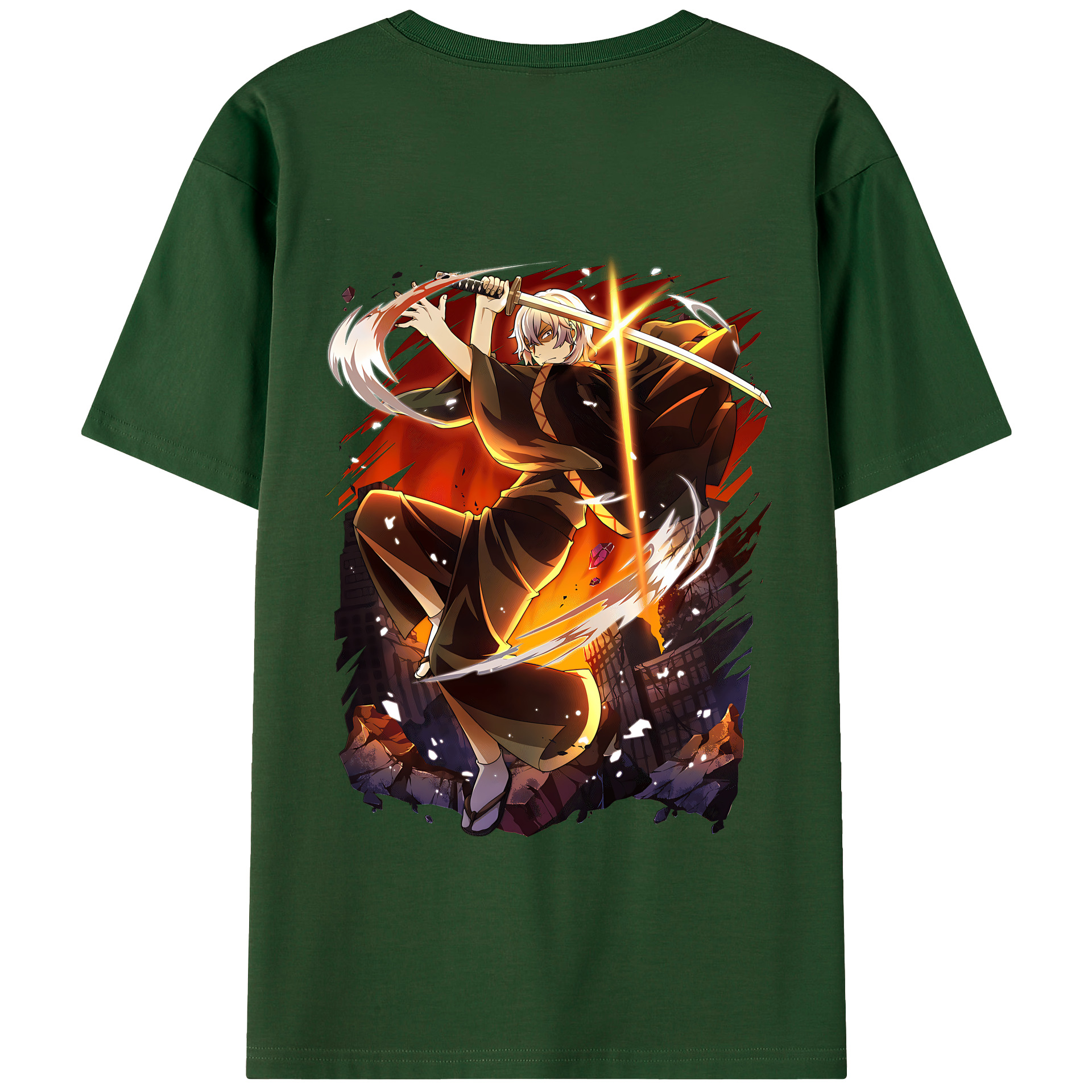 （画像用） 文豪ストレイドッグス Bungo Stray Dogs 綿100％半袖Tシャツ（背面プリント）